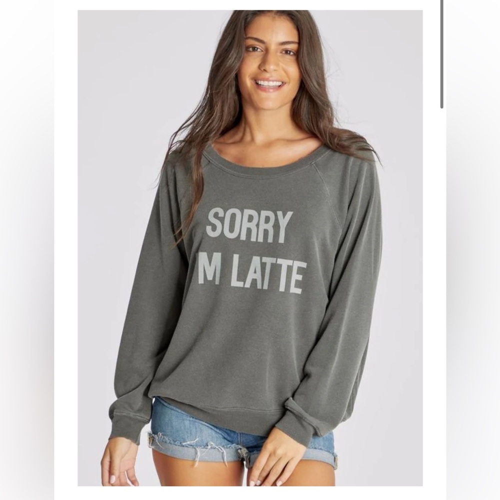 NWT Wildfox SORRY I'M LATTE SWEATSHIRT, XS
